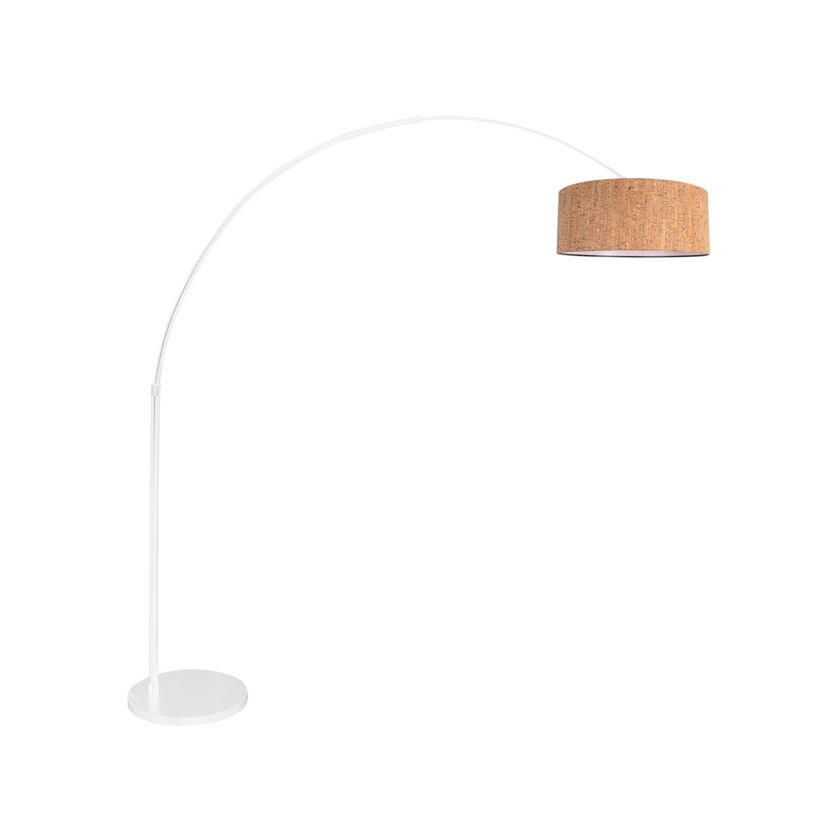 Bogen- Stehlampe Sparkled Light, weiß/braun Höhe 240 cm Kork